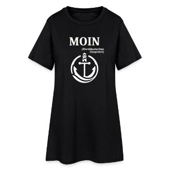 MOIN Norddeutscher Humor Spruch lustig  - Frauen T-Shirt-Kleid - Schwarz - Vorne