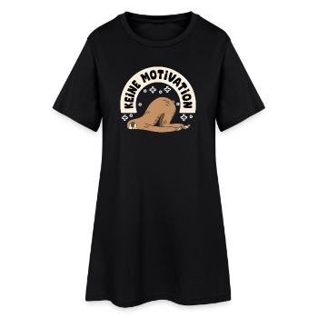 Lustiges Faultier T-Shirt – Keine Motivation  - Frauen T-Shirt-Kleid - Schwarz - Vorne