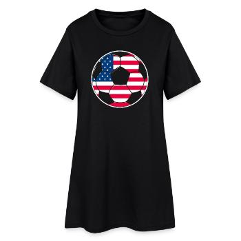 Soccer_team_USA - Women’s T-Shirt Dress - black - Front