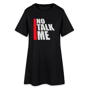 Pas de discours introverti antisocial drôle - Robe T-shirt Femme - noir - Devant