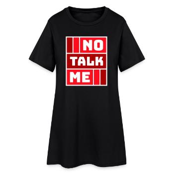 Pas de discours introverti antisocial drôle - Robe T-shirt Femme - noir - Devant