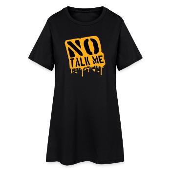 Pas de discours introverti antisocial drôle - Robe T-shirt Femme - noir - Devant