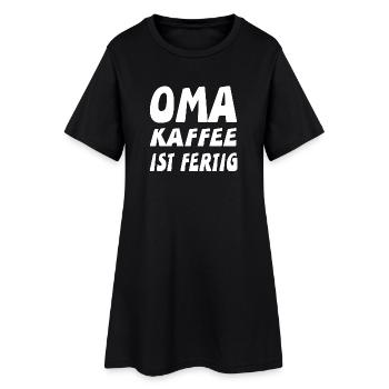 Oma - Frauen T-Shirt-Kleid - Schwarz - Vorne