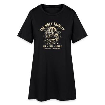 Étincelle de carburant d’air de la Sainte-Trinité - Robe T-shirt Femme - noir - Devant
