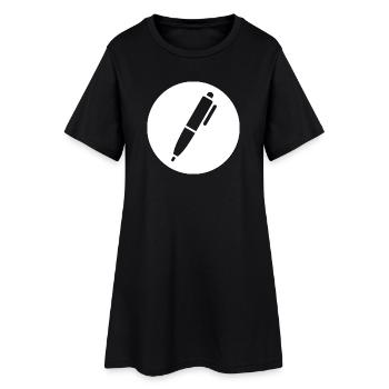 Stylo, stylo bille - Robe T-shirt Femme - noir - Devant