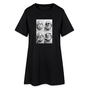 Collège Socrate - Robe T-shirt Femme - noir - Devant
