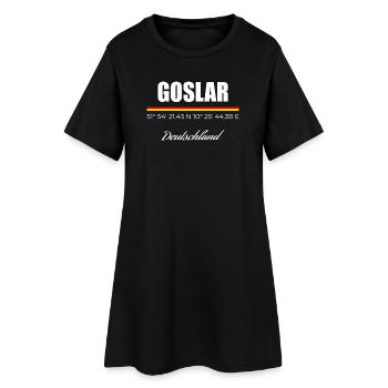 Goslar - Frauen T-Shirt-Kleid - Schwarz - Vorne