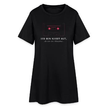 Ich bin nicht alt ich bin ein Klassiker - Vintage  - Frauen T-Shirt-Kleid - Schwarz - Vorne