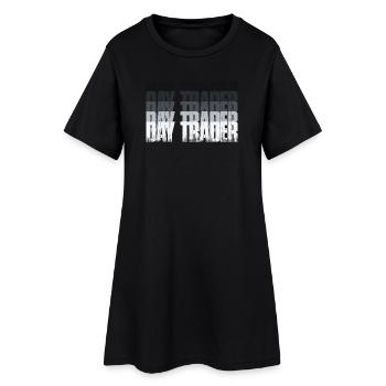 Day Trader Marché boursier Trader boursier - Robe T-shirt Femme - noir - Devant