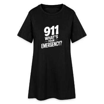 Quelle est votre urgence ? - Robe T-shirt Femme - noir - Devant