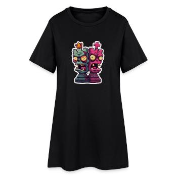 Cadeau de figurines zombies d’échecs pour hommes - Robe T-shirt Femme - noir - Devant