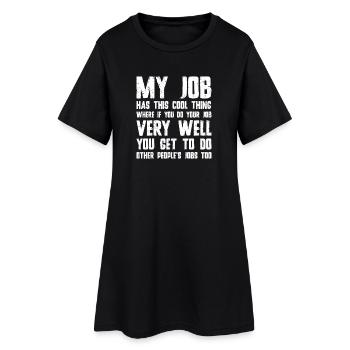 Motivation professionnelle Faute de frappe Imprimé - Robe T-shirt Femme - noir - Devant
