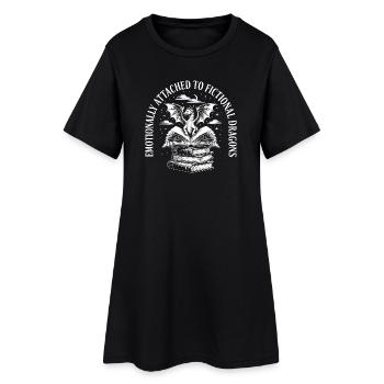 Romans drôles, Livre de lecture de dragons fantastiques - Robe T-shirt Femme - noir - Devant