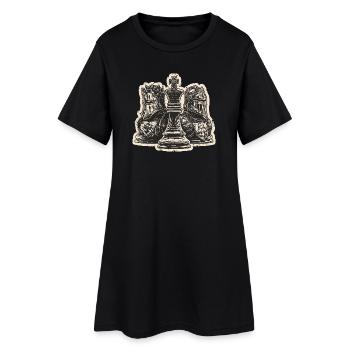 Chevalier d’échecs Figures médiévales pour hommes - Robe T-shirt Femme - noir - Devant