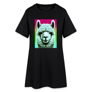 Alpaga - Robe T-shirt Femme - noir - Devant