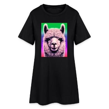 Alpaga - Robe T-shirt Femme - noir - Devant
