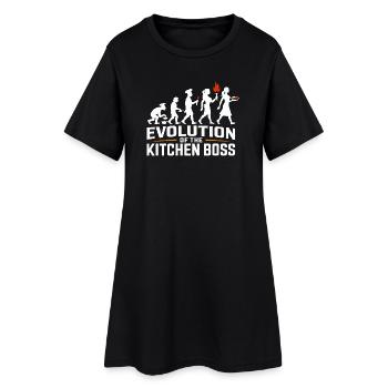 Küchenboss Evolution - Frauen T-Shirt-Kleid - Schwarz - Vorne