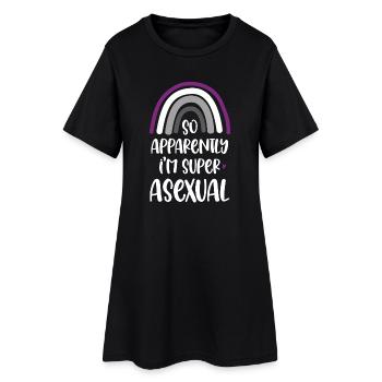 Mois de la fierté LGBT - Apparemment je suis super asexuel - Robe T-shirt Femme - noir - Devant