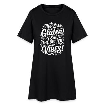 Glutenfrei Vibes Humor Spruch - Frauen T-Shirt-Kleid - Schwarz - Vorne