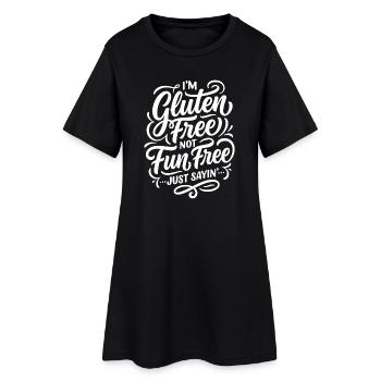 Gluten Free Fun Free Humor Saying - Women’s T-Shirt Dress - black - Front