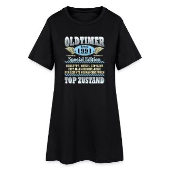 Oldtimer April 1991 Spezialedition - Frauen T-Shirt-Kleid - Schwarz - Vorne