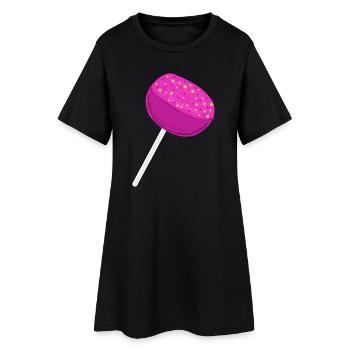 Enfant aux Enfants aux Bonbons Roses - Robe T-shirt Femme - noir - Devant