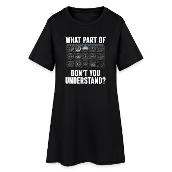 Pilote de vol d’avion Airplane Airline - Robe T-shirt Femme - noir - Devant