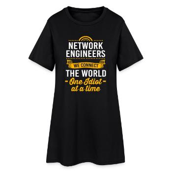 Network Engineer Programmer Computer Scientist - Women’s T-Shirt Dress - black - Front