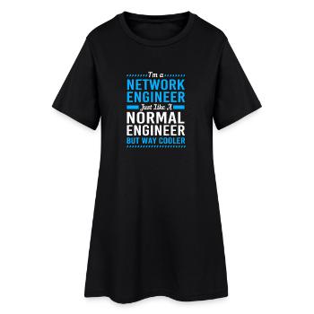 Network Computer Scientist Programmer Admin - Women’s T-Shirt Dress - black - Front