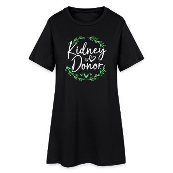 Don d’organes, transplantation de reins - Robe T-shirt Femme - noir - Devant