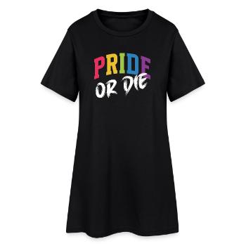 Mois de la Fierté LGBT - Fierté ou Mort - Robe T-shirt Femme - noir - Devant