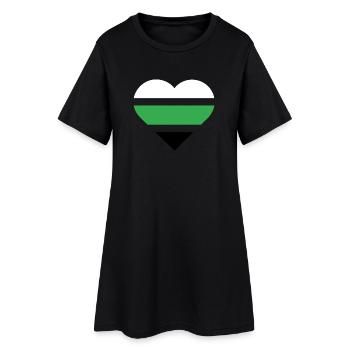 Pride Flag Heart · Neutrois - Frauen T-Shirt-Kleid - Schwarz - Vorne