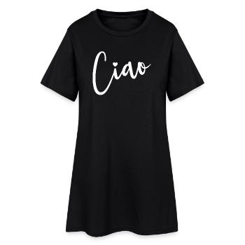 Ciao Italienisch Hallo Auf Wiedersehen Besuch Ital - Frauen T-Shirt-Kleid - Schwarz - Vorne