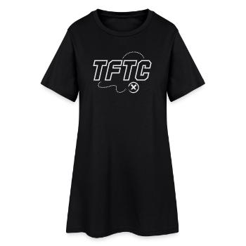 TFTC Geocaching Thanks For The Cache Graphic - Frauen T-Shirt-Kleid - Schwarz - Vorne