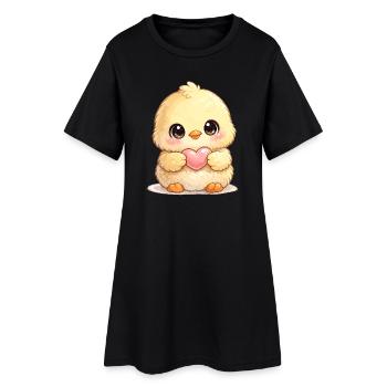 Petit petit petit cœur - Robe T-shirt Femme - noir - Devant