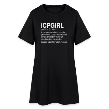 ICP-MS Girl Massenspektrometrie - Frauen T-Shirt-Kleid - Schwarz - Vorne