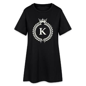 K_wappen- - Frauen T-Shirt-Kleid - Schwarz - Vorne