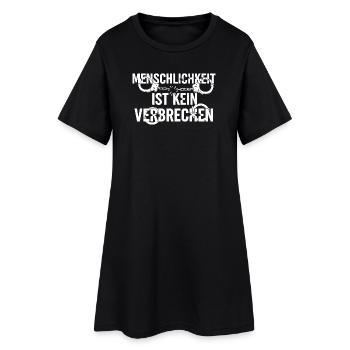 Rechte für alle Spruch politisches Motiv - Frauen T-Shirt-Kleid - Schwarz - Vorne