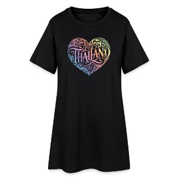 Thailand Heart Colorful - Women’s T-Shirt Dress - black - Front
