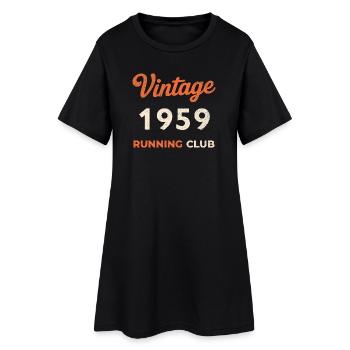 Vintage 1959 Running Club Geburtstag Geschenkidee - Frauen T-Shirt-Kleid - Schwarz - Vorne