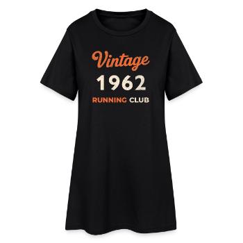 Vintage 1962 Running Club Geburtstag Geschenkidee - Frauen T-Shirt-Kleid - Schwarz - Vorne