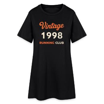 Idée de cadeau d’anniversaire vintage du club de course à pied 1998 - Robe T-shirt Femme - noir - Devant