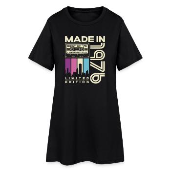 Cadeau d’anniversaire rétro vintage vintage 1976 - Robe T-shirt Femme - noir - Devant