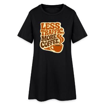 Zéro Transport, Max Caféine : Le Workflow Ultime - Robe T-shirt Femme - noir - Devant