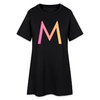 m - Robe T-shirt Femme - noir - Devant