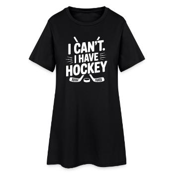 Je ne peux pas. J’ai le hockey - Robe T-shirt Femme - noir - Devant
