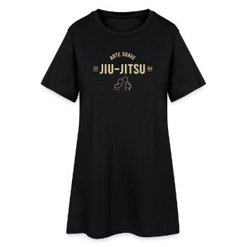 Arte Suave Jiu-Jitsu - Vintage Fighter - Frauen T-Shirt-Kleid - Schwarz - Vorne