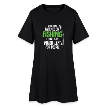 La patience pour la pêche, pas pour les gens - Robe T-shirt Femme - noir - Devant