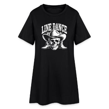 Line Dance Skull Western - Women’s T-Shirt Dress - black - Front