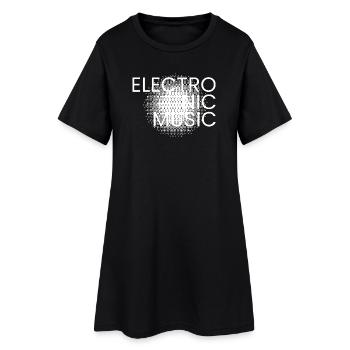 Affiche de musique électronique - Robe T-shirt Femme - noir - Devant